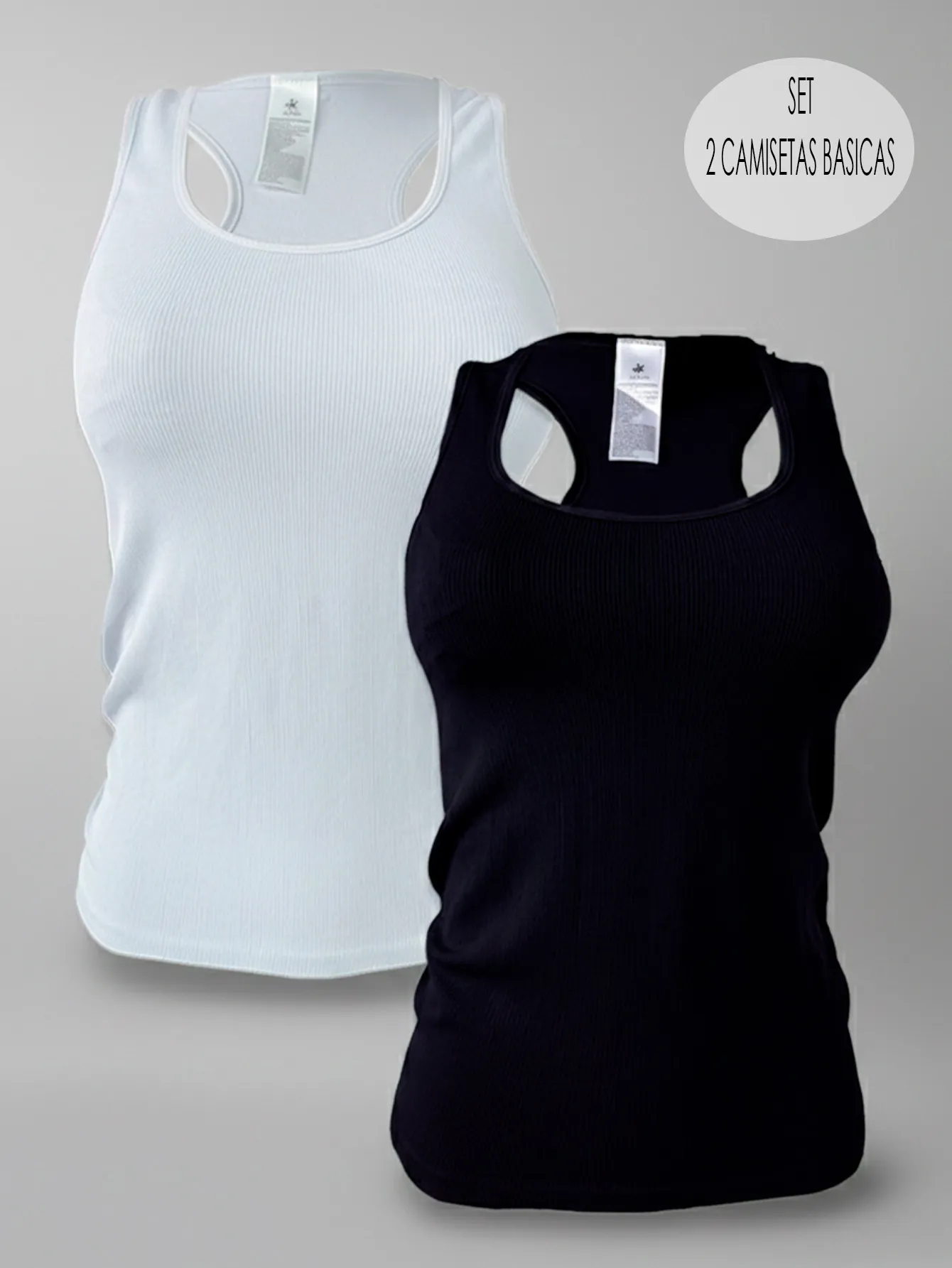 OLIMPICA PLA BLANCO Y NEGRO SET DE 2 8516
